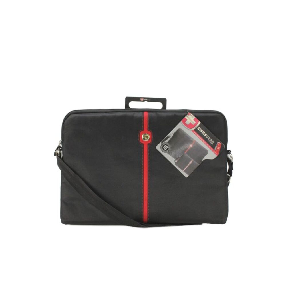 Swiss Gear Unisex Adults Nylon Zip Laptop Case with Strap Black 16"